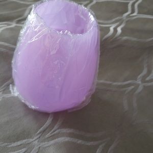 Purple silicone waterproof wine cup